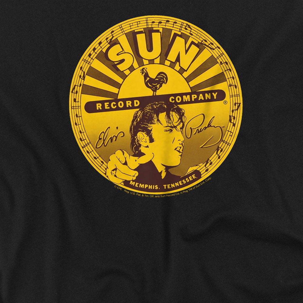 Black - Elvis Presley - Sun Elvis Full Sun Label T-Shirt Black - 2