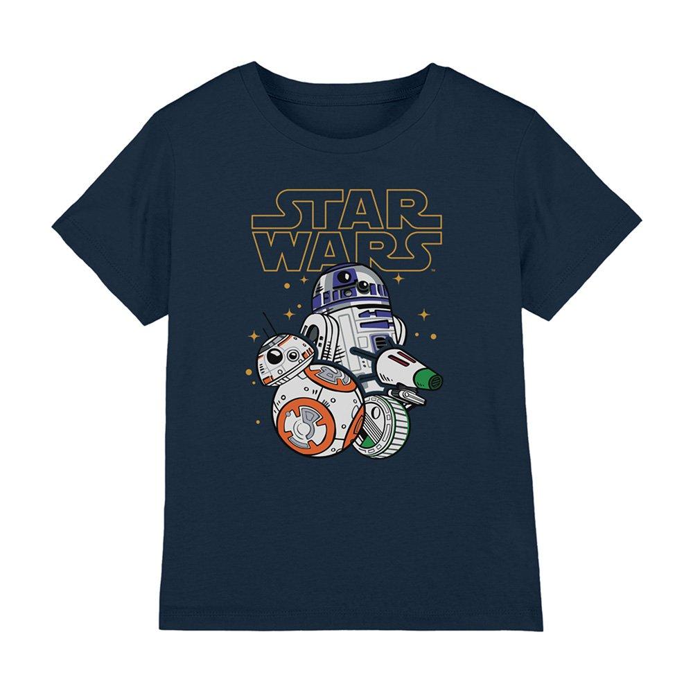 Navy - Star Wars - Droid Group Boys Cotton T-Shirt - 1