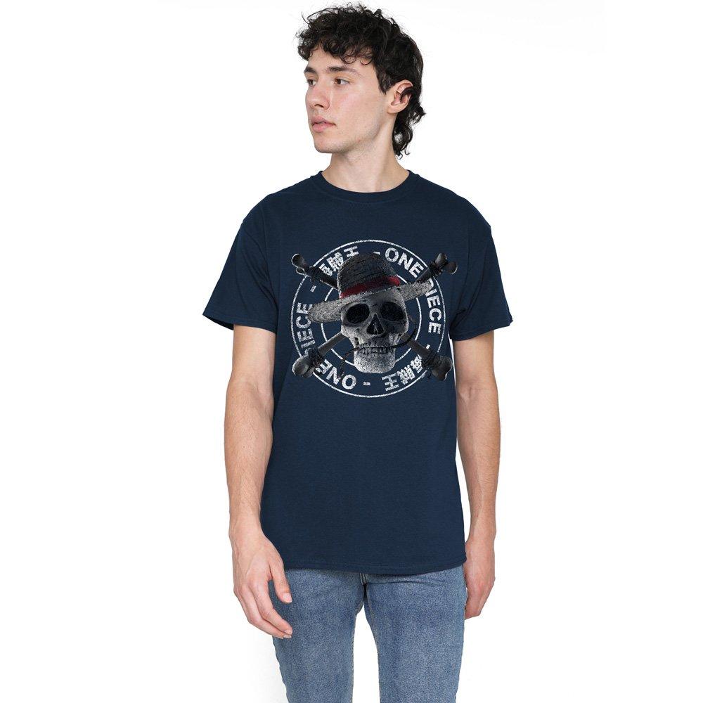 Navy - One Piece - One Piece Skull & Cross Bones Stamp T Shirt Navy - 1