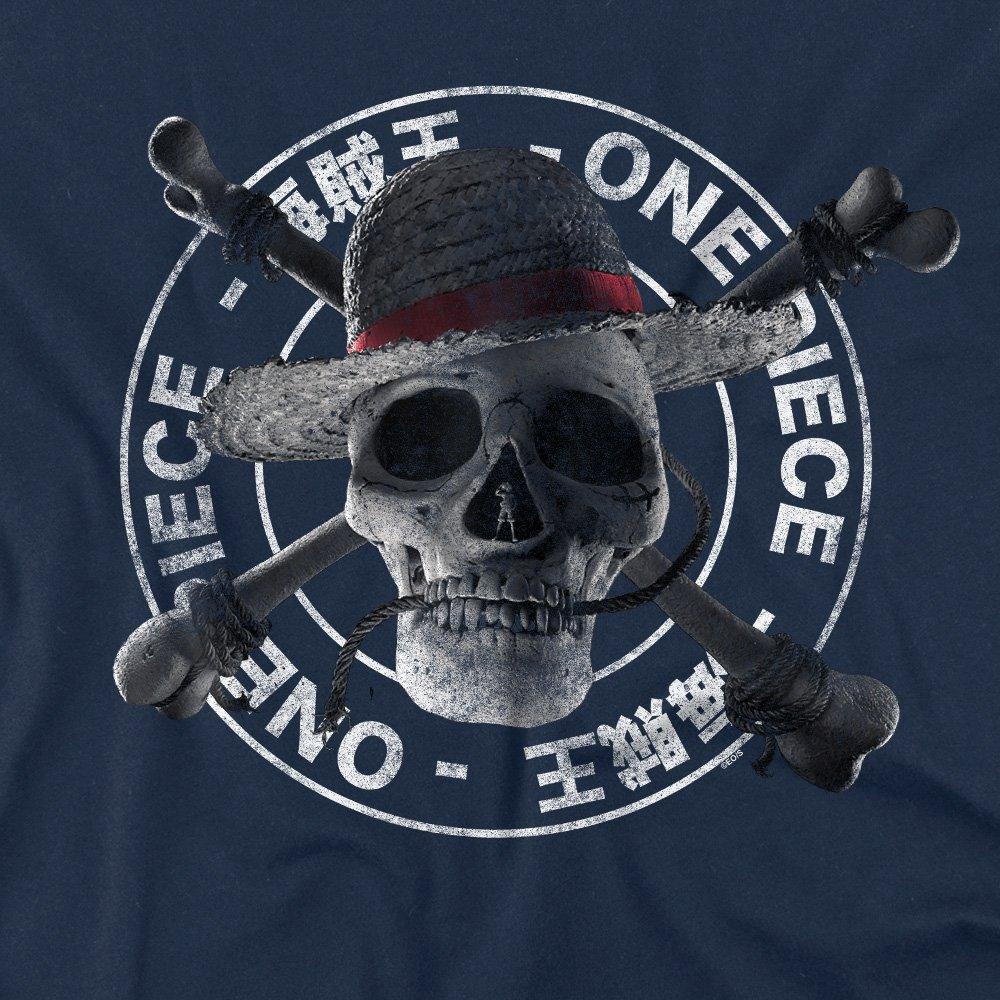 Navy - One Piece - One Piece Skull & Cross Bones Stamp T Shirt Navy - 2