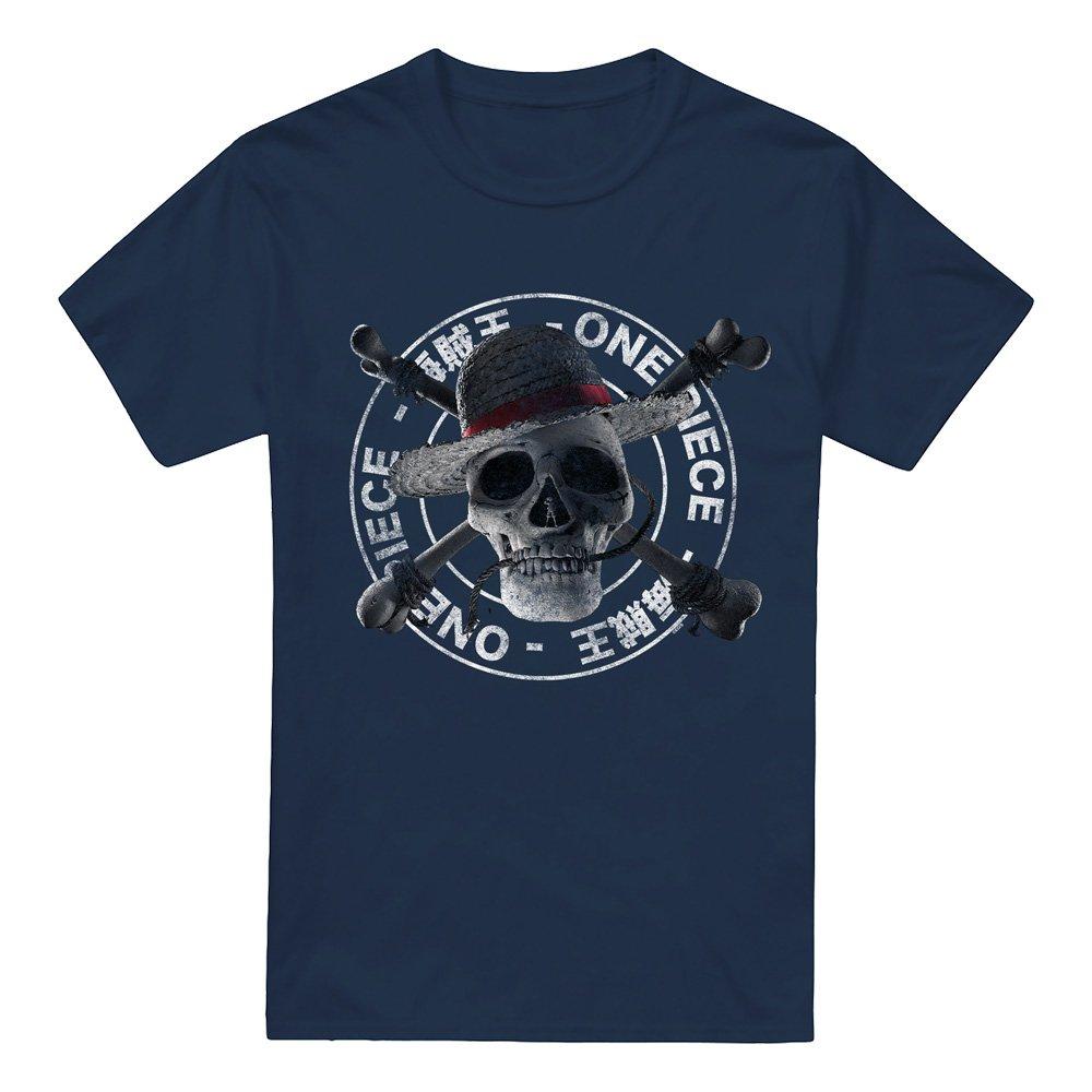 Navy - One Piece - One Piece Skull & Cross Bones Stamp T Shirt Navy - 4