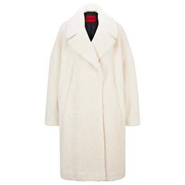 Hugo Oversized-Fit Teddy Coat
