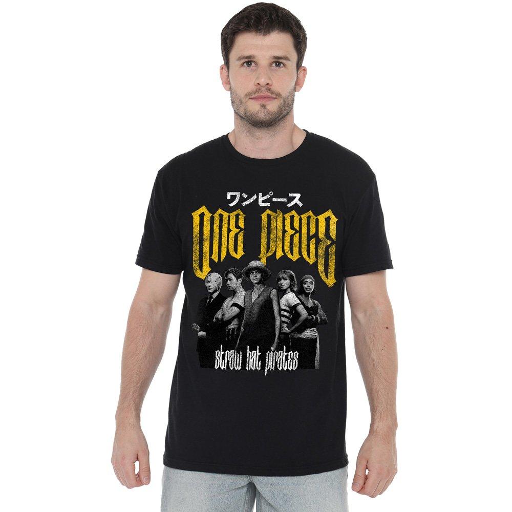 Black - One Piece - One Piece Group Shot Anime Band T Shirt Black - 1
