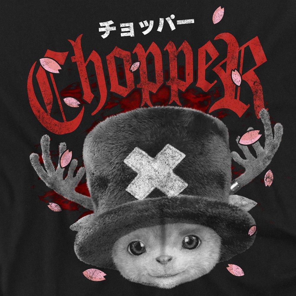 Black - One Piece - Chopper Heavy Metal (Back Print) T-Shirt Black - 2
