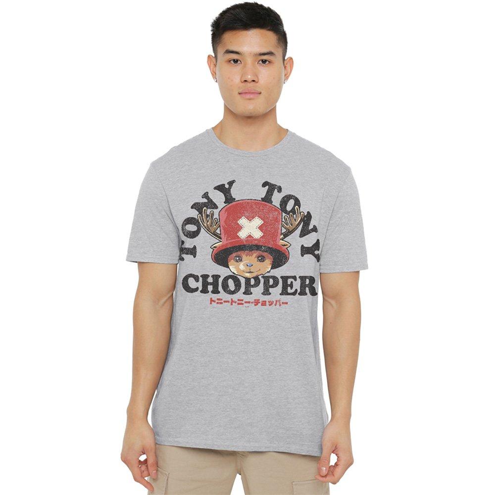 Grey - One Piece - Chopper Face T-Shirt Heather Grey - 1