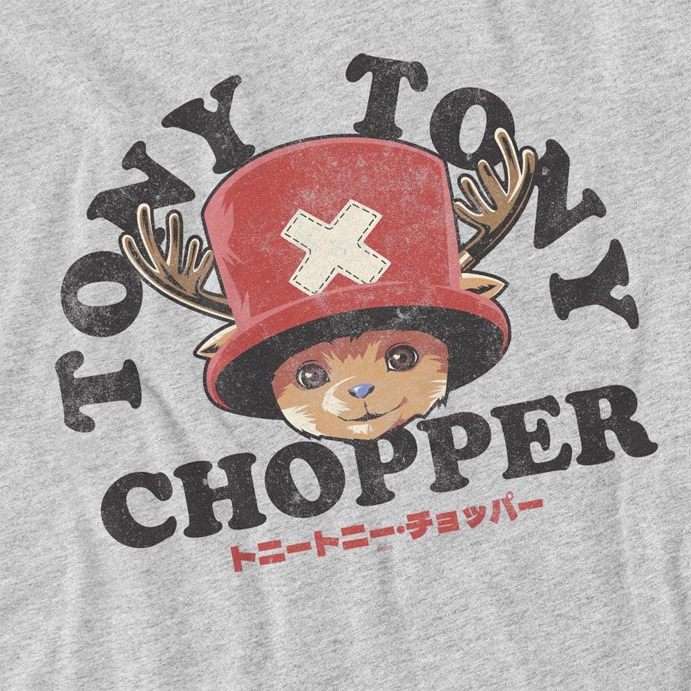 Grey - One Piece - Chopper Face T-Shirt Heather Grey - 2