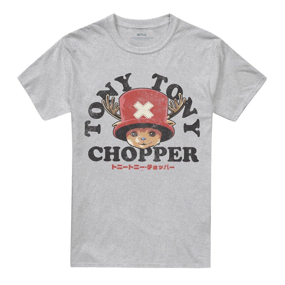 Grey - One Piece - Chopper Face T-Shirt Heather Grey - 4
