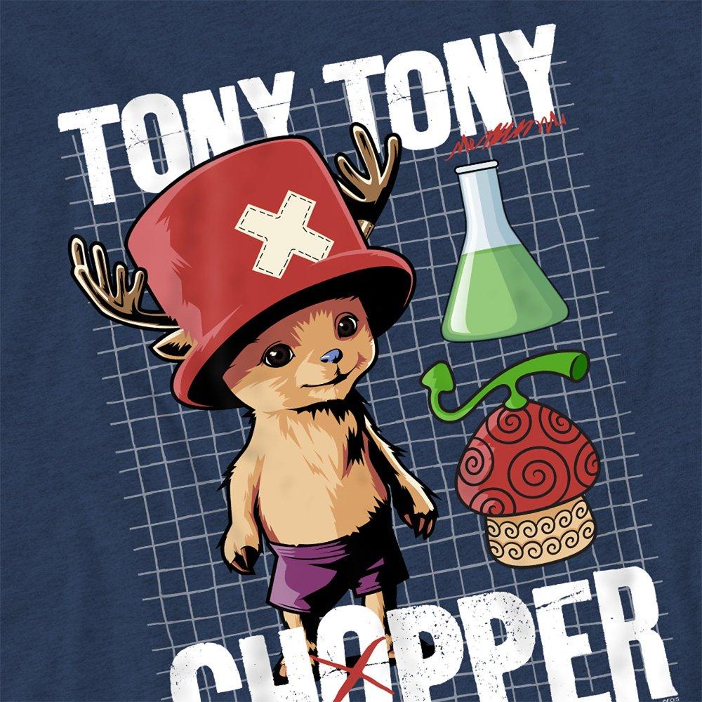 Navy - One Piece - Chopper Schematic T-Shirt Heather Navy - 2