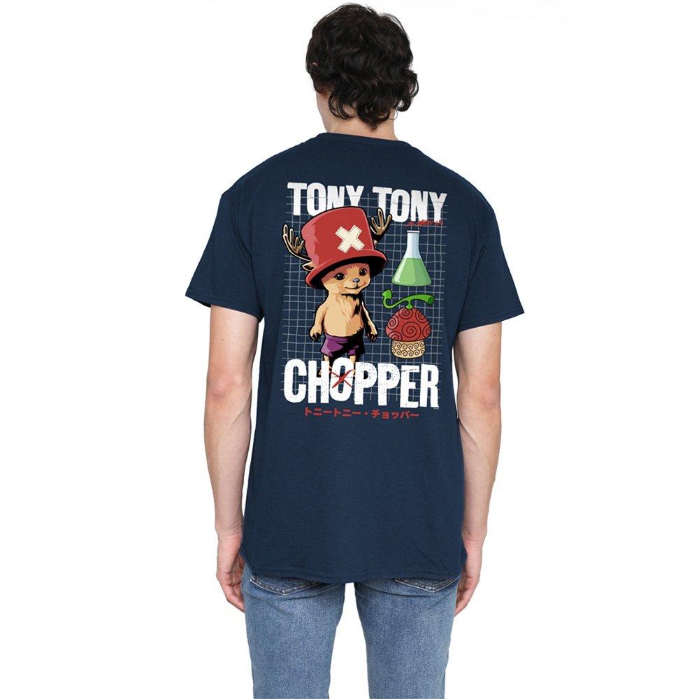 Navy - One Piece - Chopper Schematic (Back Print) T-Shirt Navy - 3