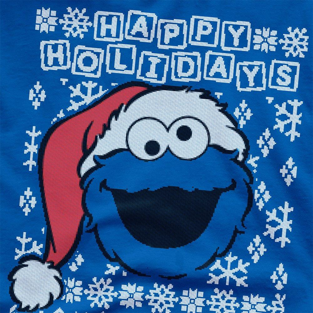 Blue - Sesame Street - Sesame Street Cookie Monster Ugly Christmas T Shir - 2