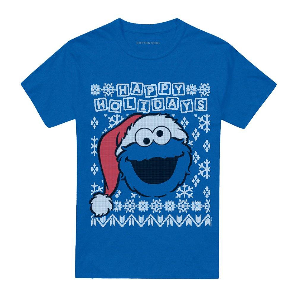 Blue - Sesame Street - Sesame Street Cookie Monster Ugly Christmas T Shir - 4