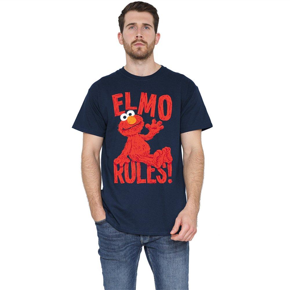 Navy - Sesame Street - Sesame Street Elmo Rules T Shirt Navy - 1
