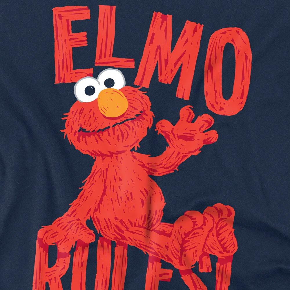 Navy - Sesame Street - Sesame Street Elmo Rules T Shirt Navy - 2