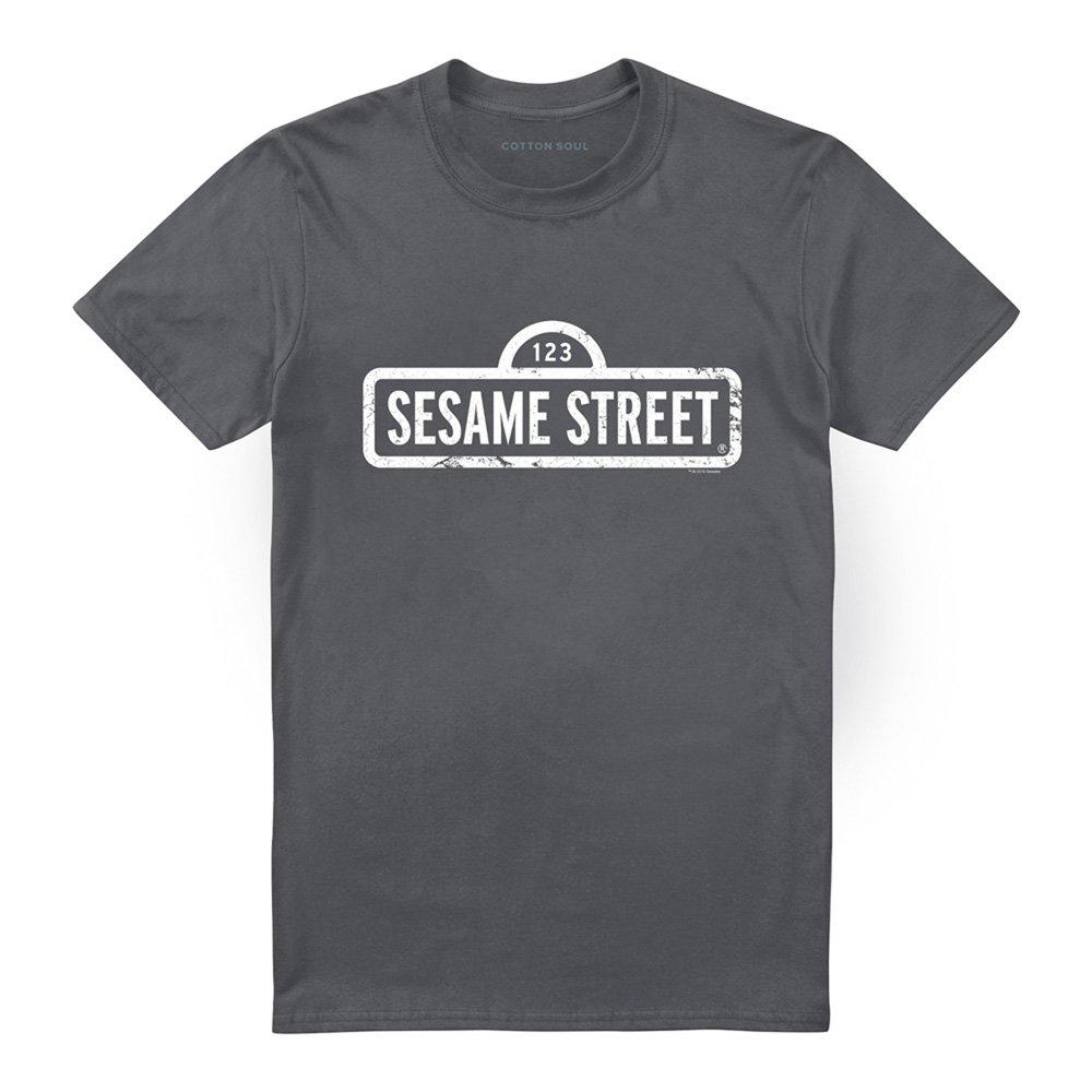 Grey - Sesame Street - Sesame Street One Color Logo T Shirt Charcoal - 4