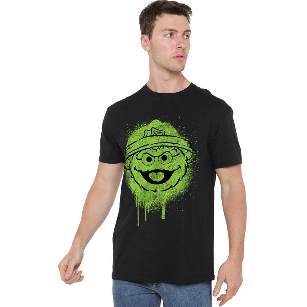 Black - Sesame Street - Sesame Street Oscar The Grouch Graffiti Spray Face - 1
