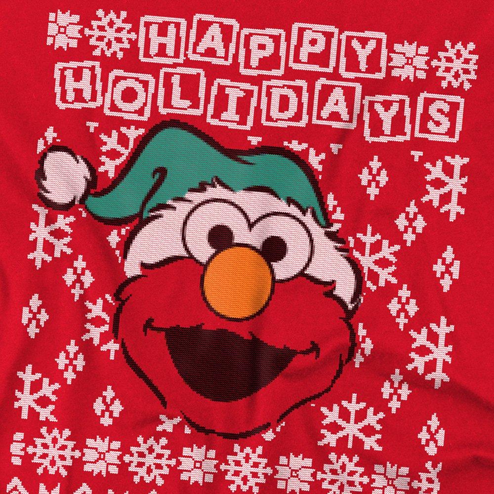 Red - Sesame Street - Sesame Street Elmo Ugly Christmas T Shirt Red - 2