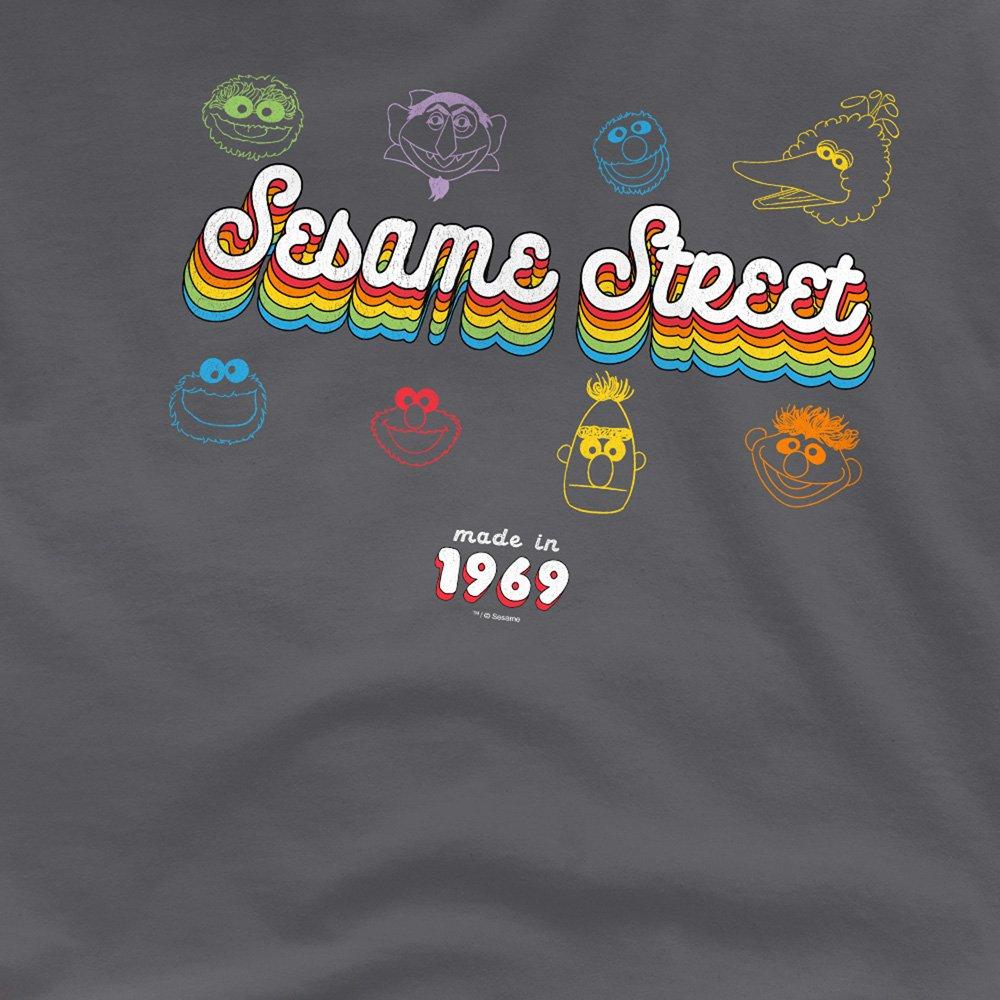 Grey - Sesame Street - Sesame Street Made In 1969 T Shirt Charcoal - 2