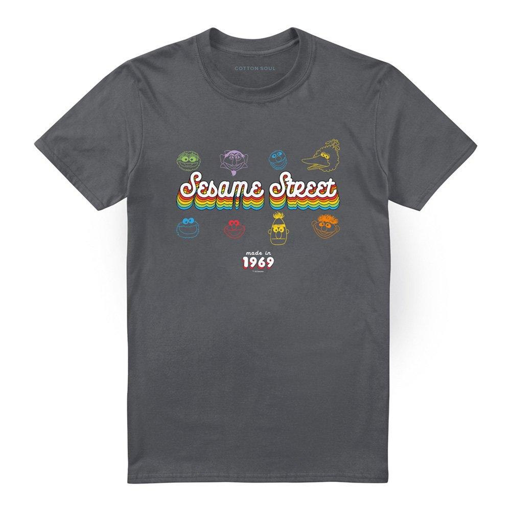 Grey - Sesame Street - Sesame Street Made In 1969 T Shirt Charcoal - 4