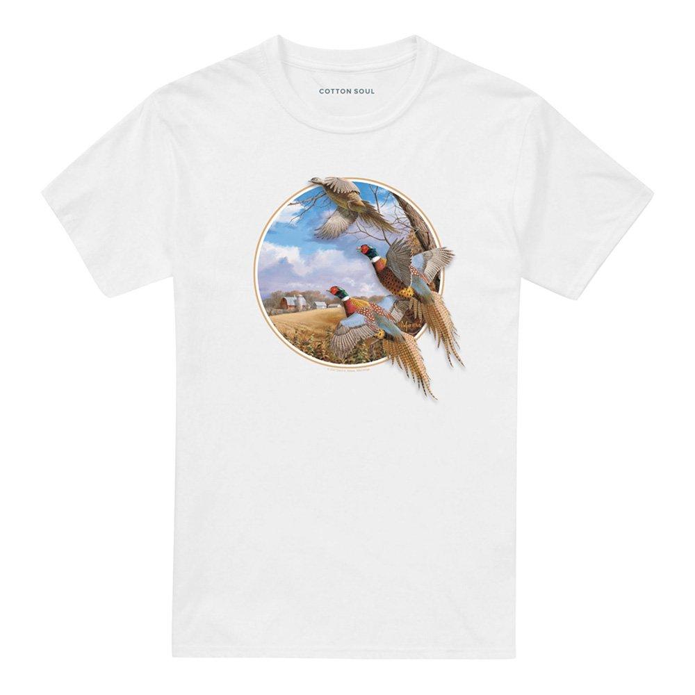 White - Other - Wildlife October Memories Pheasants T Shirt White - 4