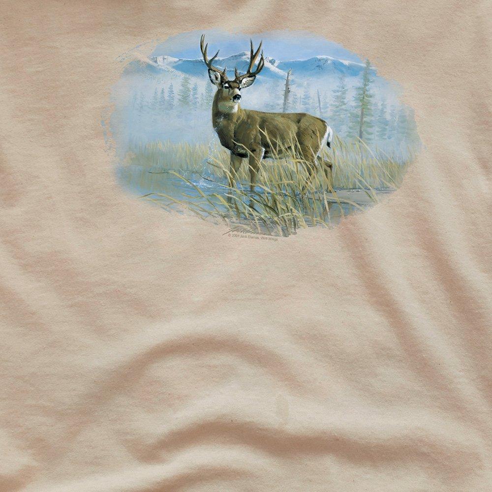 Yellow - Other - Wildlife Out Of The Mist Mule Deer T Shirt Sand - 2