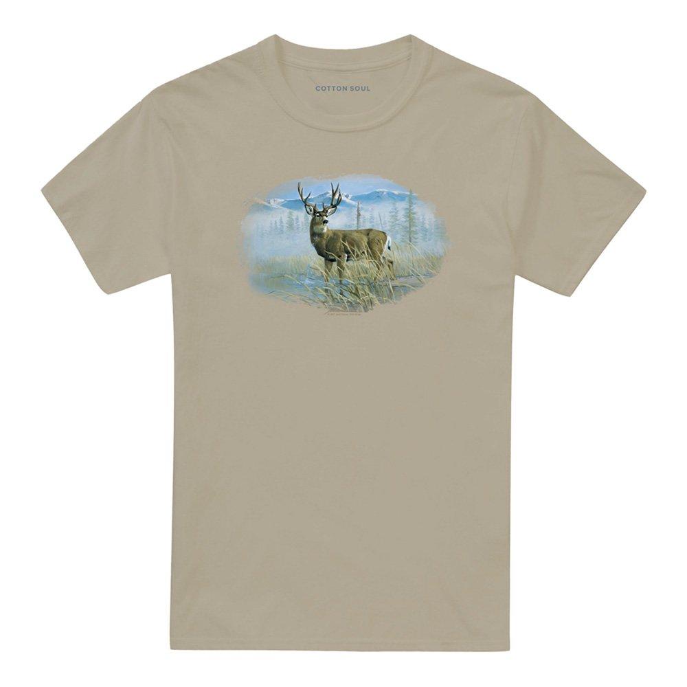 Yellow - Other - Wildlife Out Of The Mist Mule Deer T Shirt Sand - 4