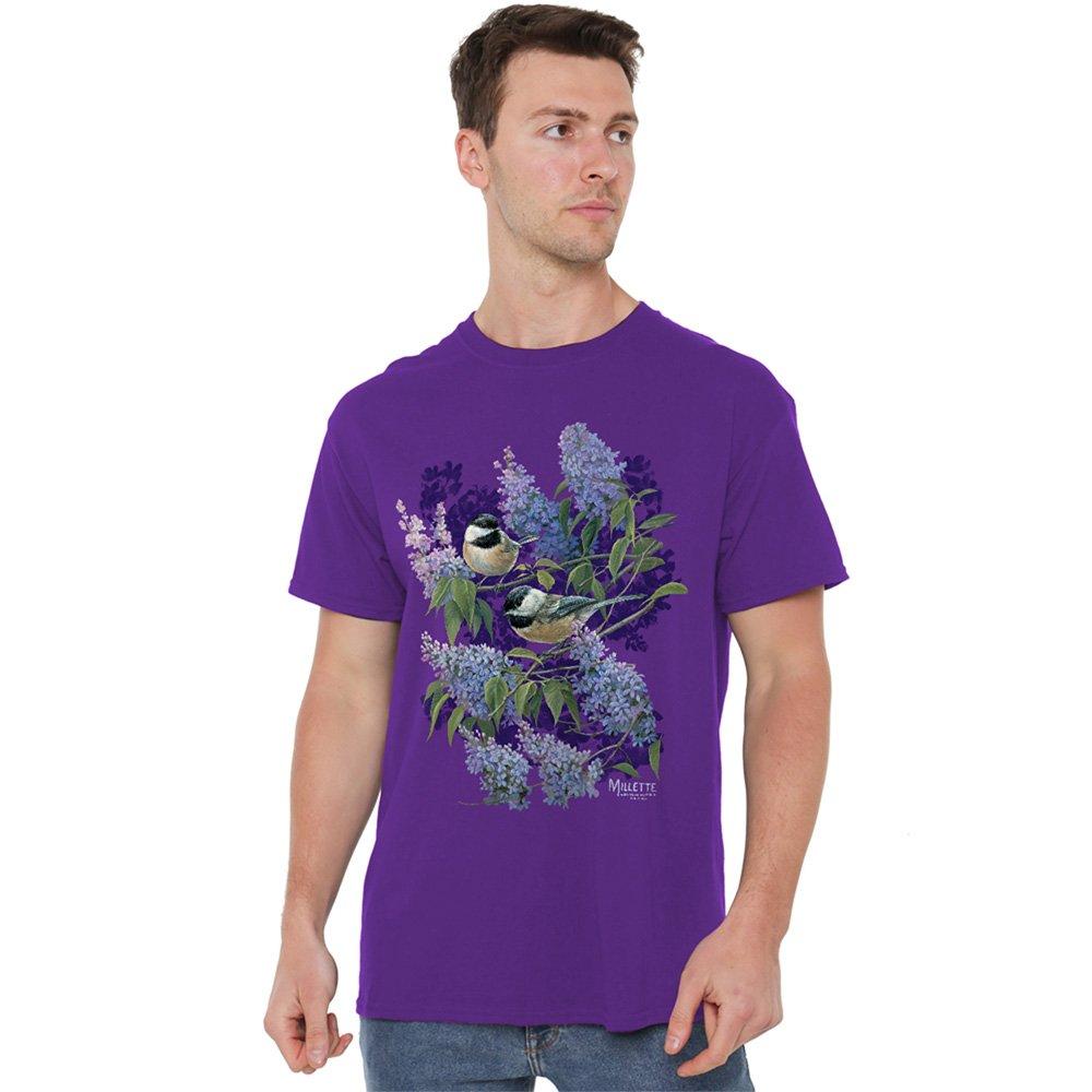 Other Wild Wings Chickadees And Lilacs T Shirt Purple