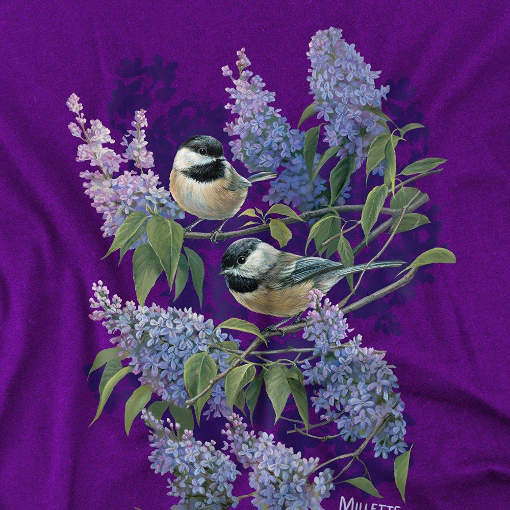 Purple - Other - Wild Wings Chickadees And Lilacs T Shirt Purple - 2