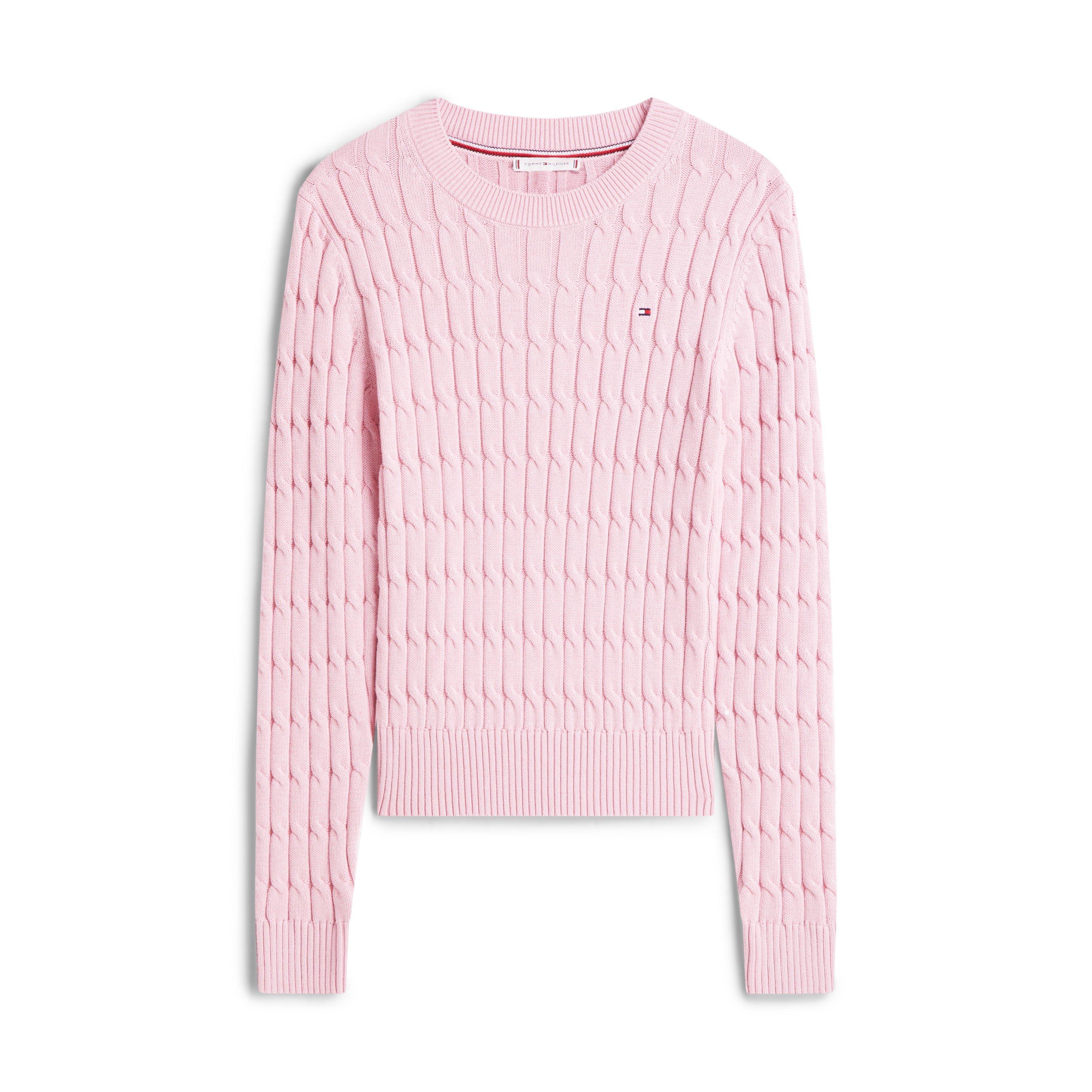 Tommy Hilfiger Cable knit crew neck Sweater - Bonita Pink - Size 16 (XL)