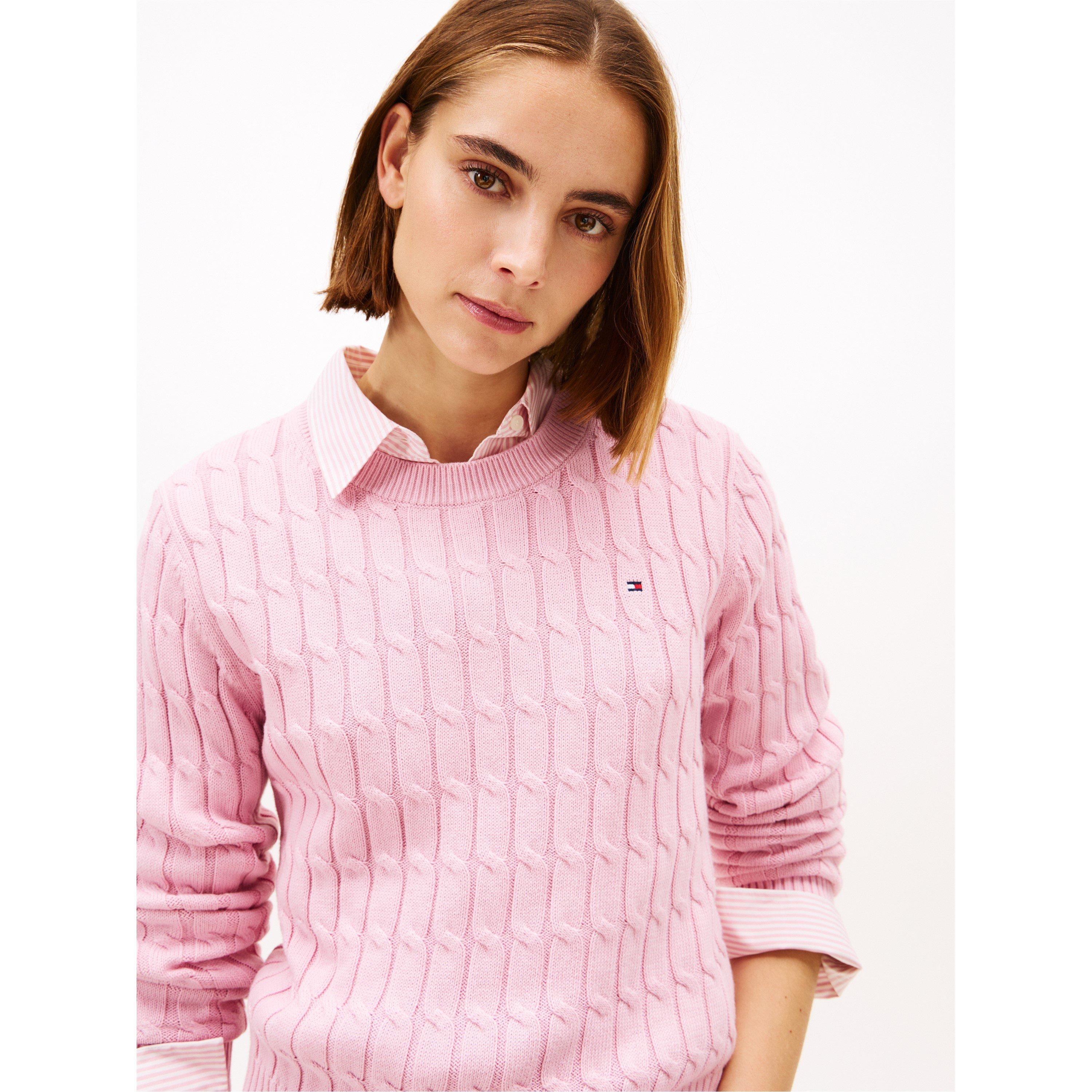 Bonita Pink - Tommy Hilfiger - Cable knit crew neck Sweater - 3