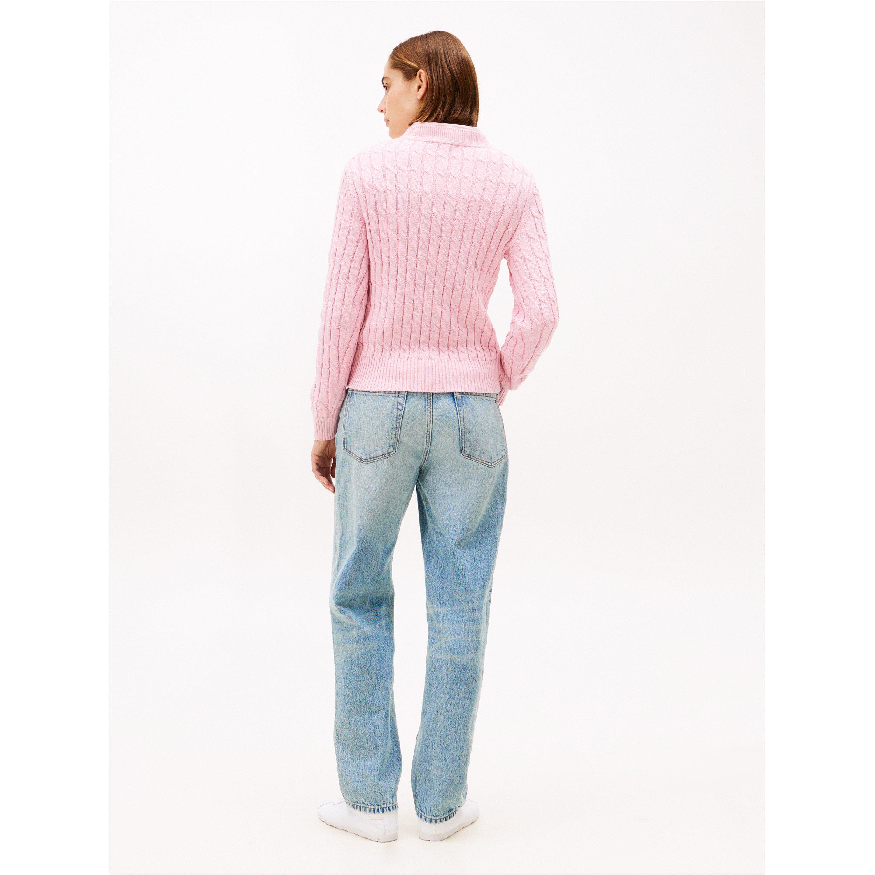 Bonita Pink - Tommy Hilfiger - Cable knit crew neck Sweater - 5