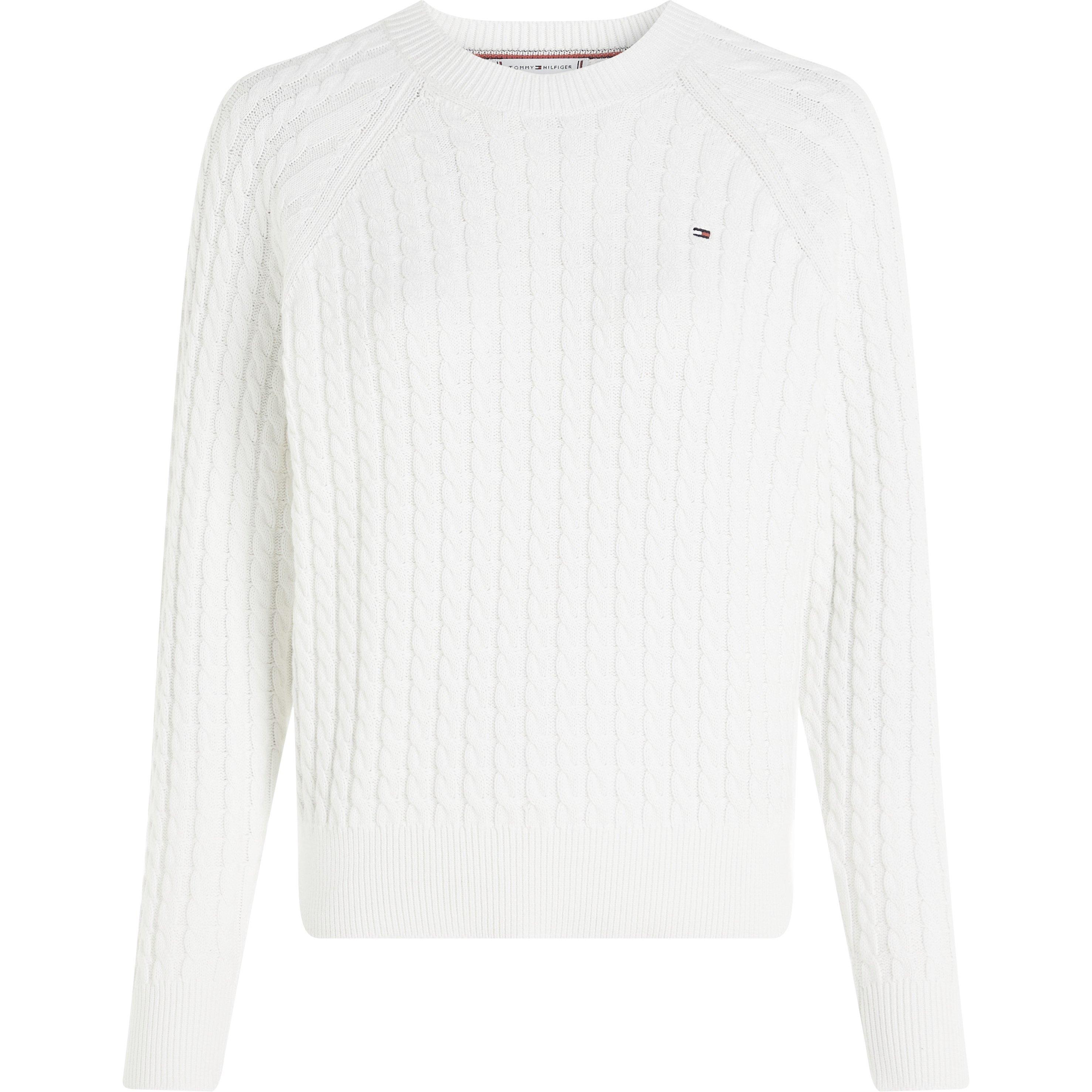 Ecru - Tommy Hilfiger - Cable knit crew neck Sweater - 1