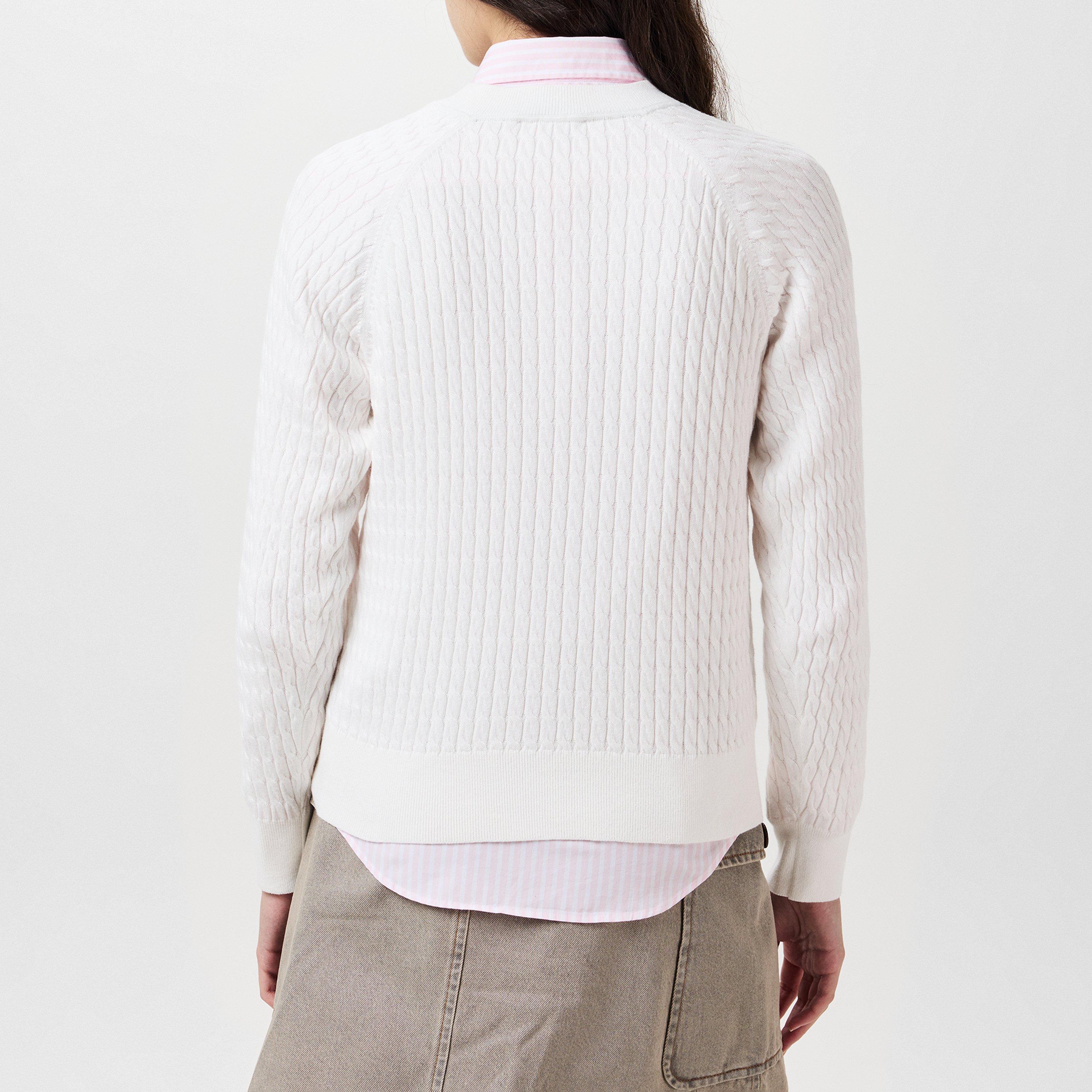 Ecru - Tommy Hilfiger - Cable knit crew neck Sweater - 4