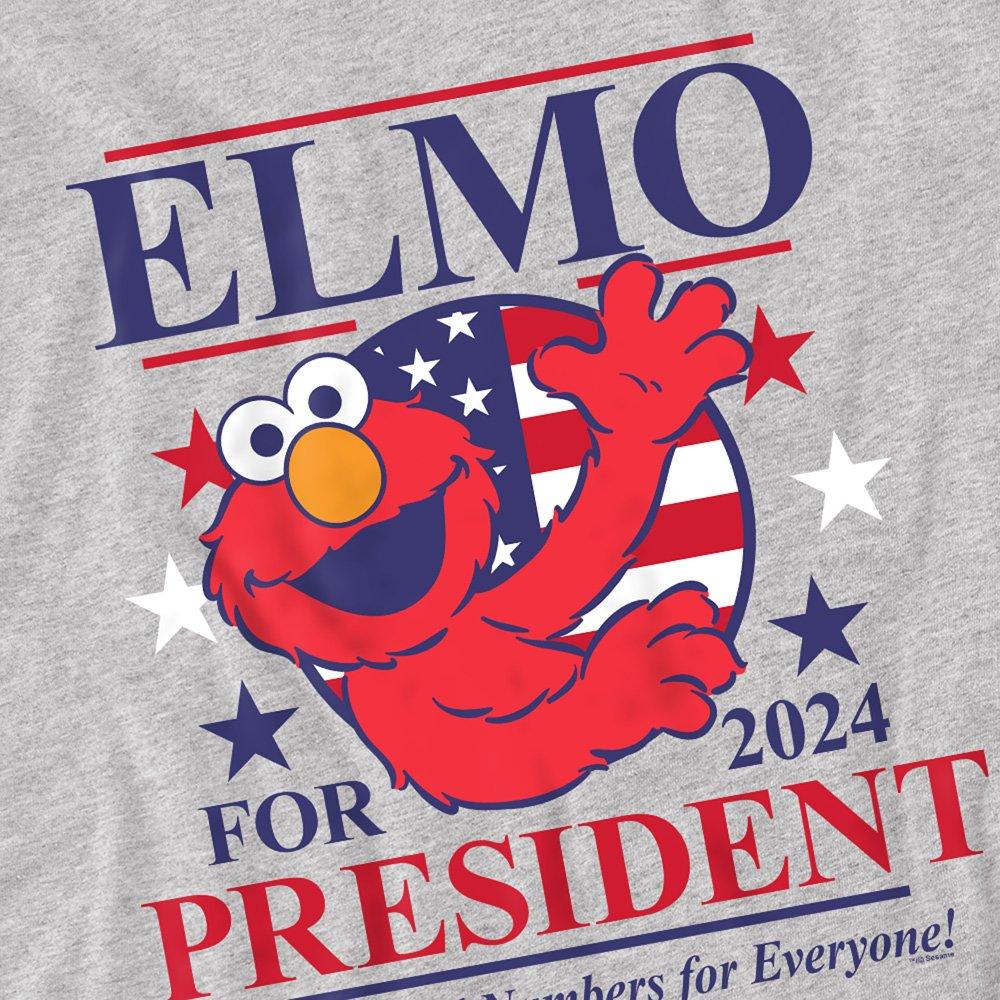 Grey - Sesame Street - Sesame Street Elmo For President 2024 T Shirt Ath - 2