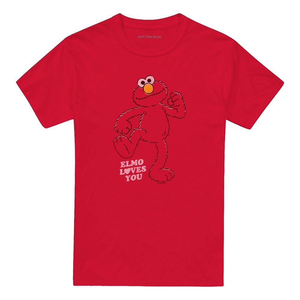 Red - Sesame Street - Sesame Street Elmo Loves You T Shirt Red - 4