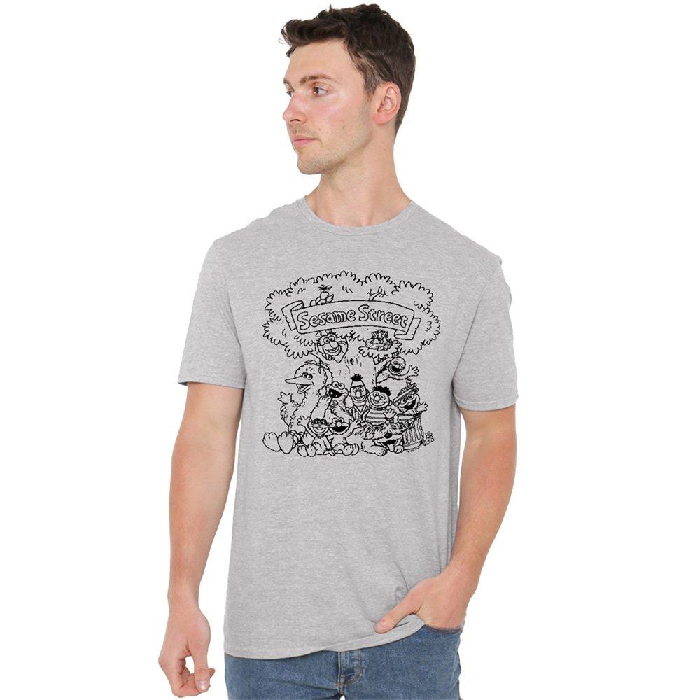 Grey - Sesame Street - Sesame Street Simple Street T Shirt Athletic Heat - 1