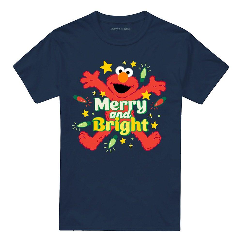 Navy - Sesame Street - Sesame Street Christmas Merry And Bright Elmo T Sh - 4