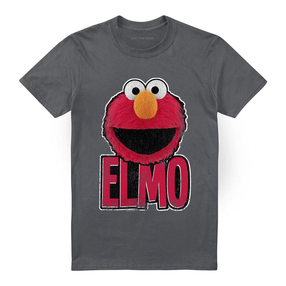 Grey - Sesame Street - Sesame Street Elmo Smile T Shirt Charcoal - 4