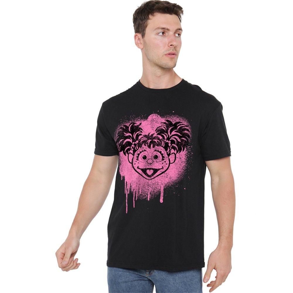 Black - Sesame Street - Sesame Street Abby Cadabby Graffiti Spray Face T S - 1