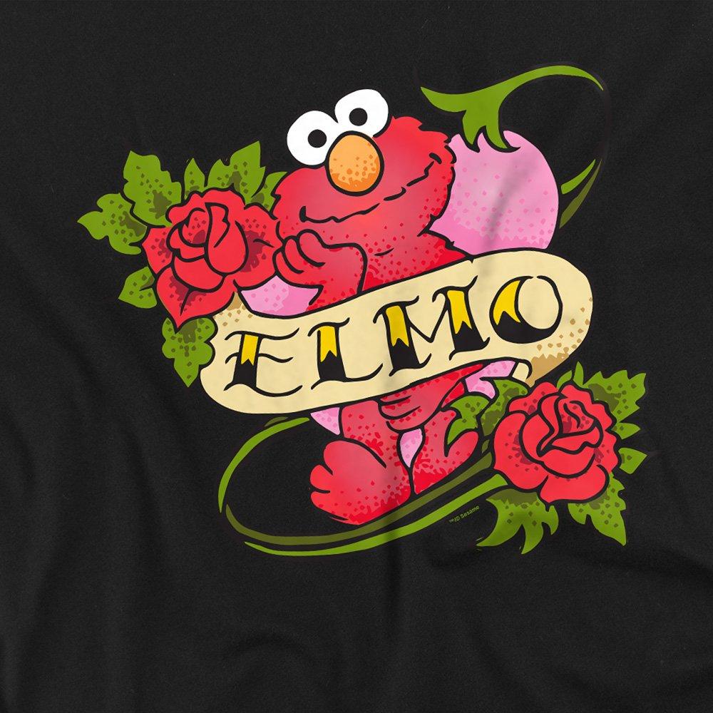 Black - Sesame Street - Sesame Street Elmo Tattoo T Shirt Black - 2