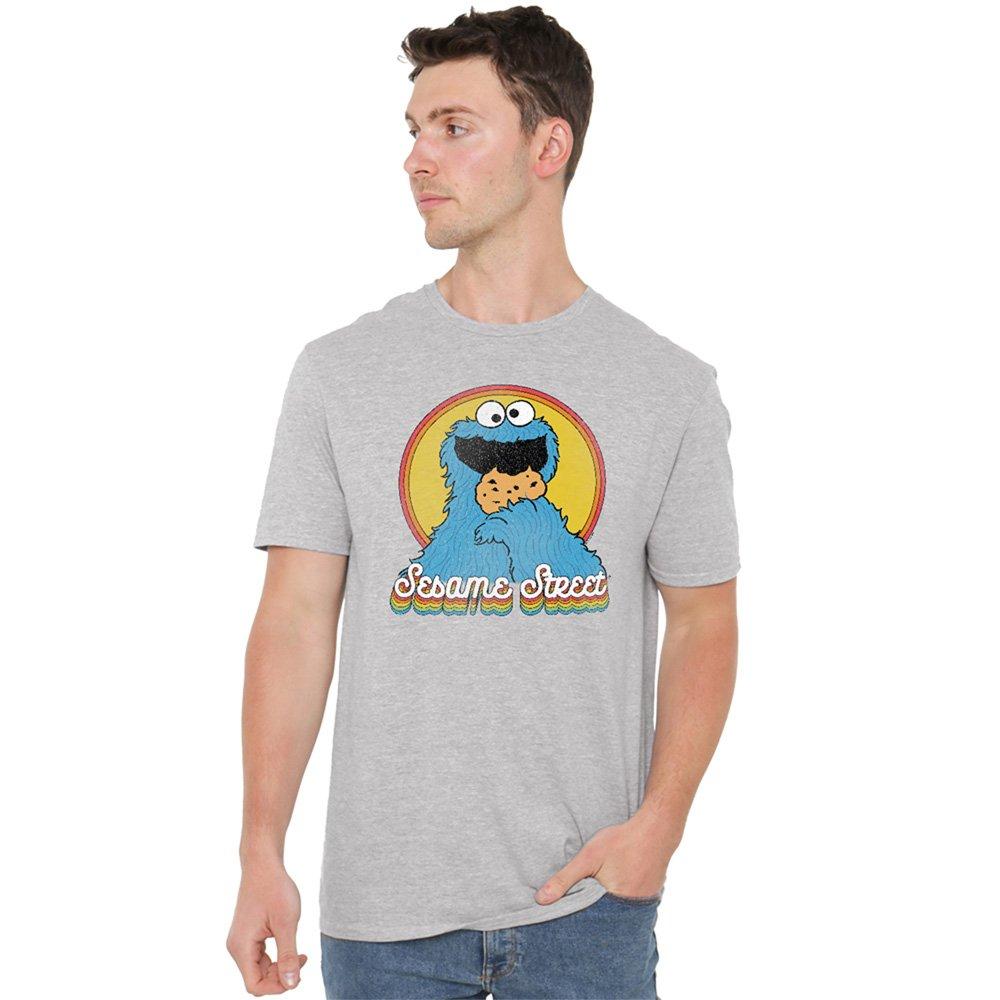 Grey - Sesame Street - Sesame Street Cookie Monster Layers T Shirt Athle - 1