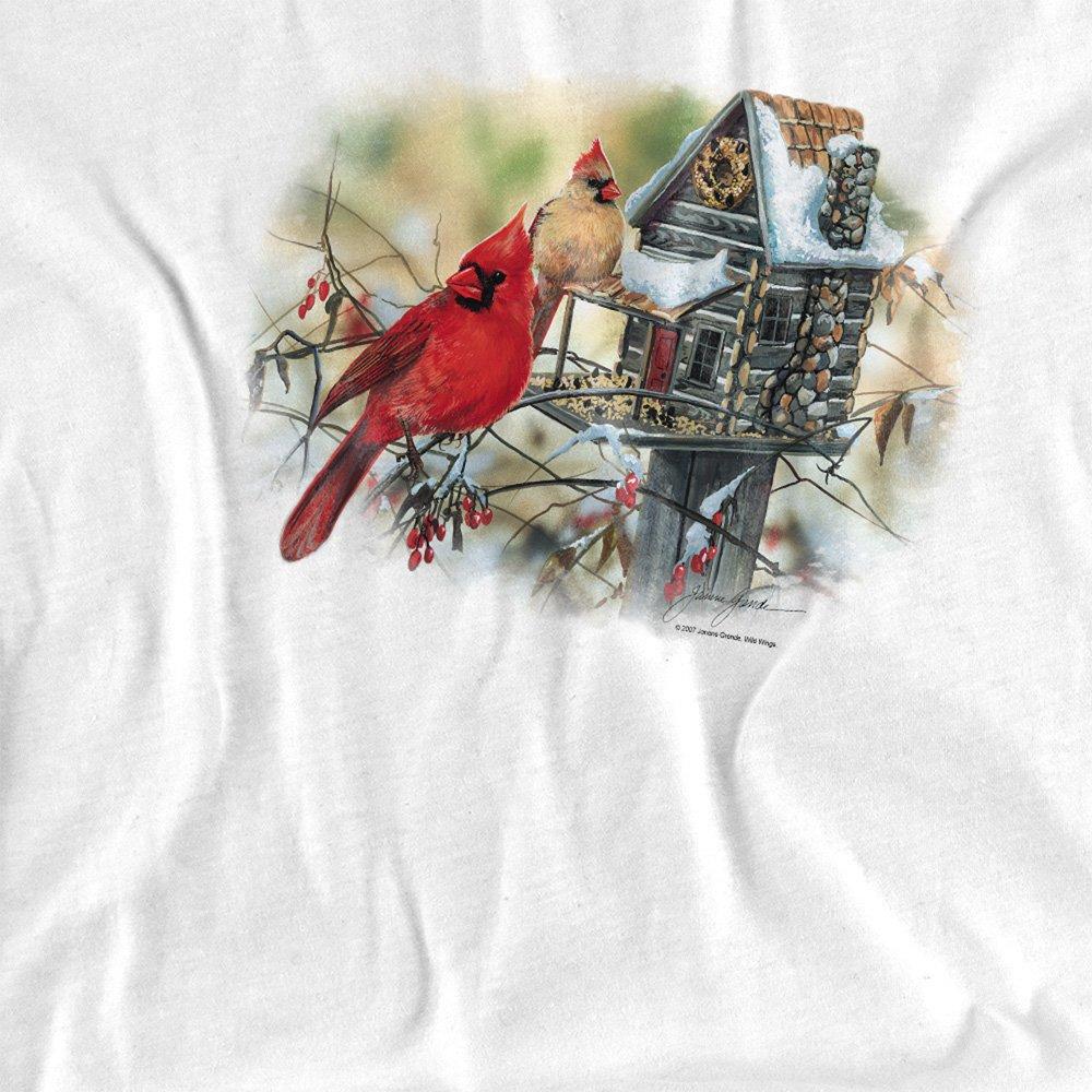 White - Other - Wildlife Cardinals Rustic Retreat T Shirt White - 2