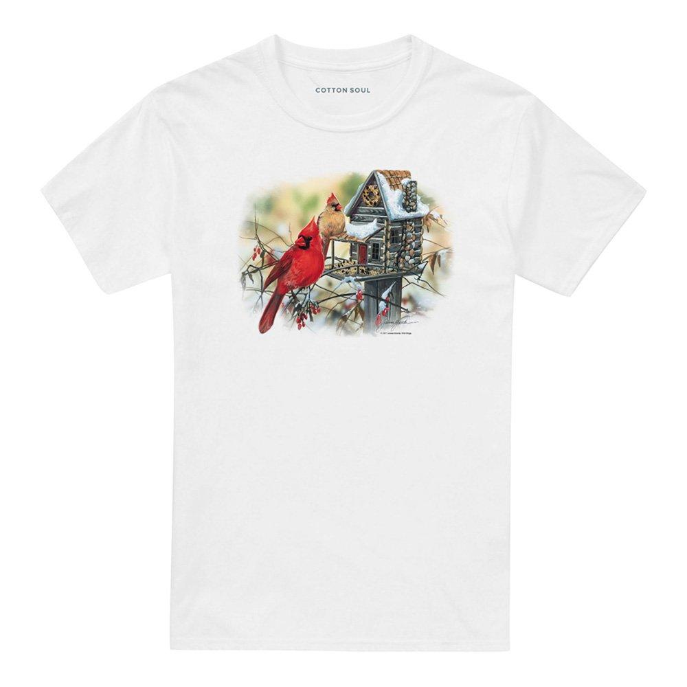 White - Other - Wildlife Cardinals Rustic Retreat T Shirt White - 4
