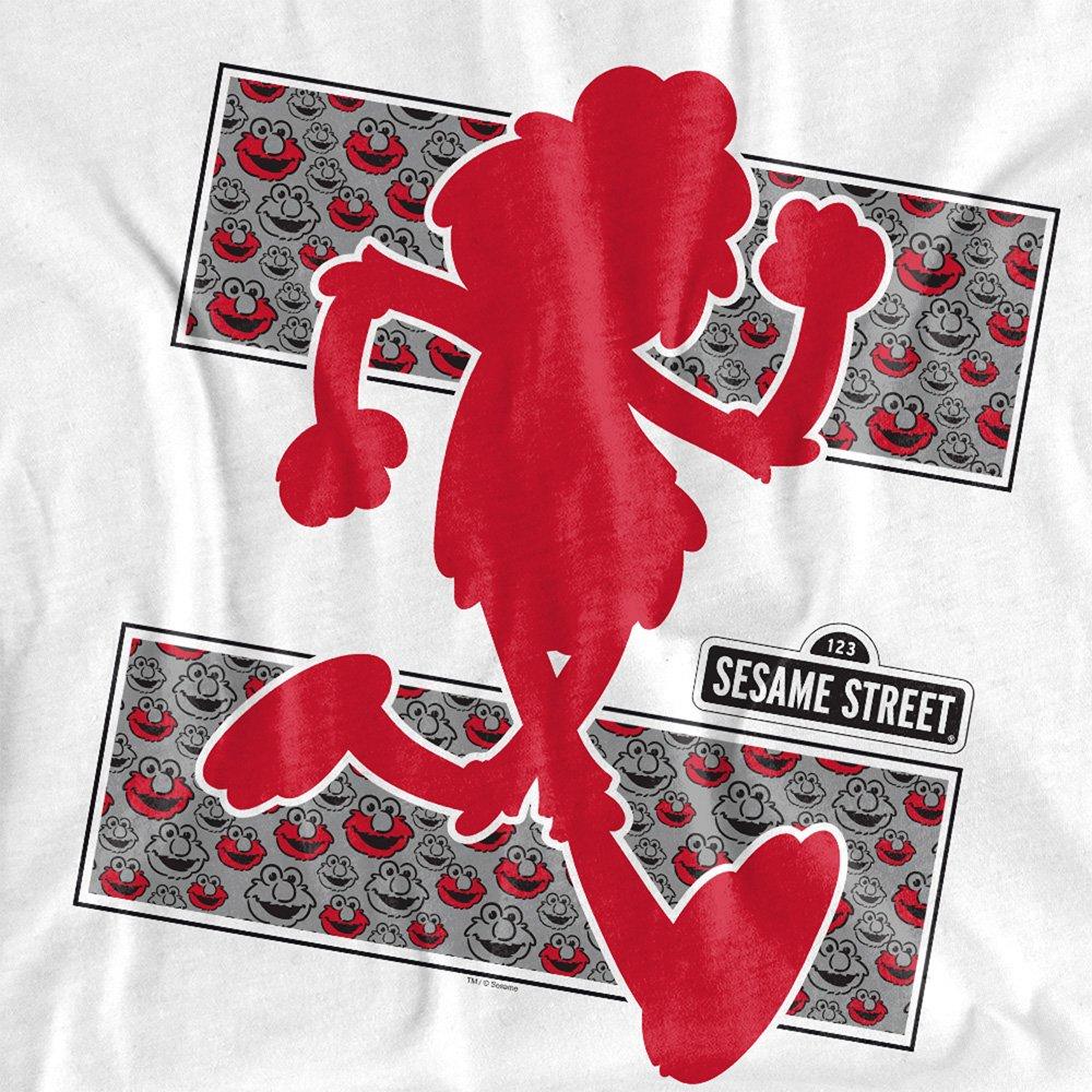 White - Sesame Street - Sesame Street Elmo Runs T Shirt White - 2