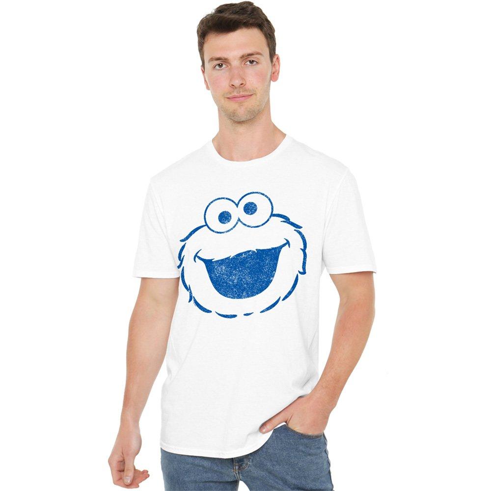 White - Sesame Street - Sesame Street Cookie Monster Mono T Shirt White - 1