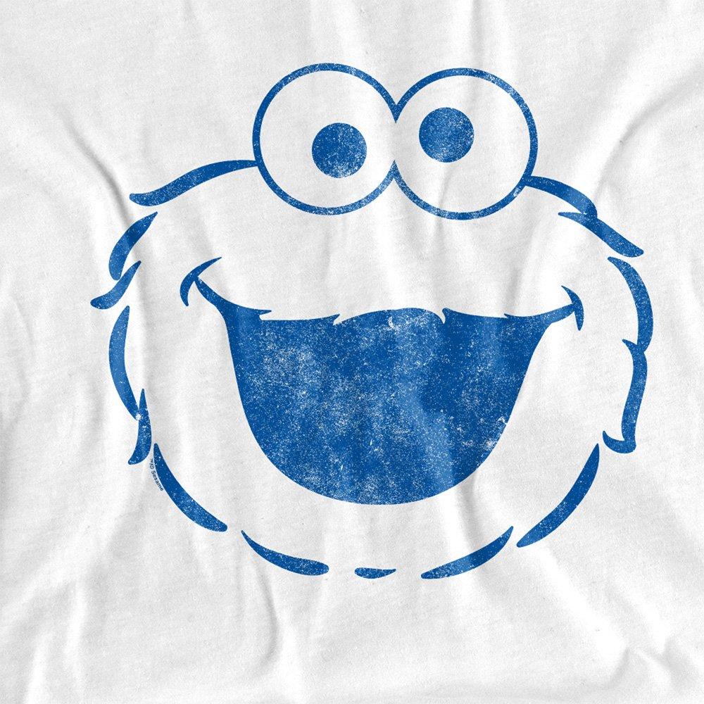 White - Sesame Street - Sesame Street Cookie Monster Mono T Shirt White - 2