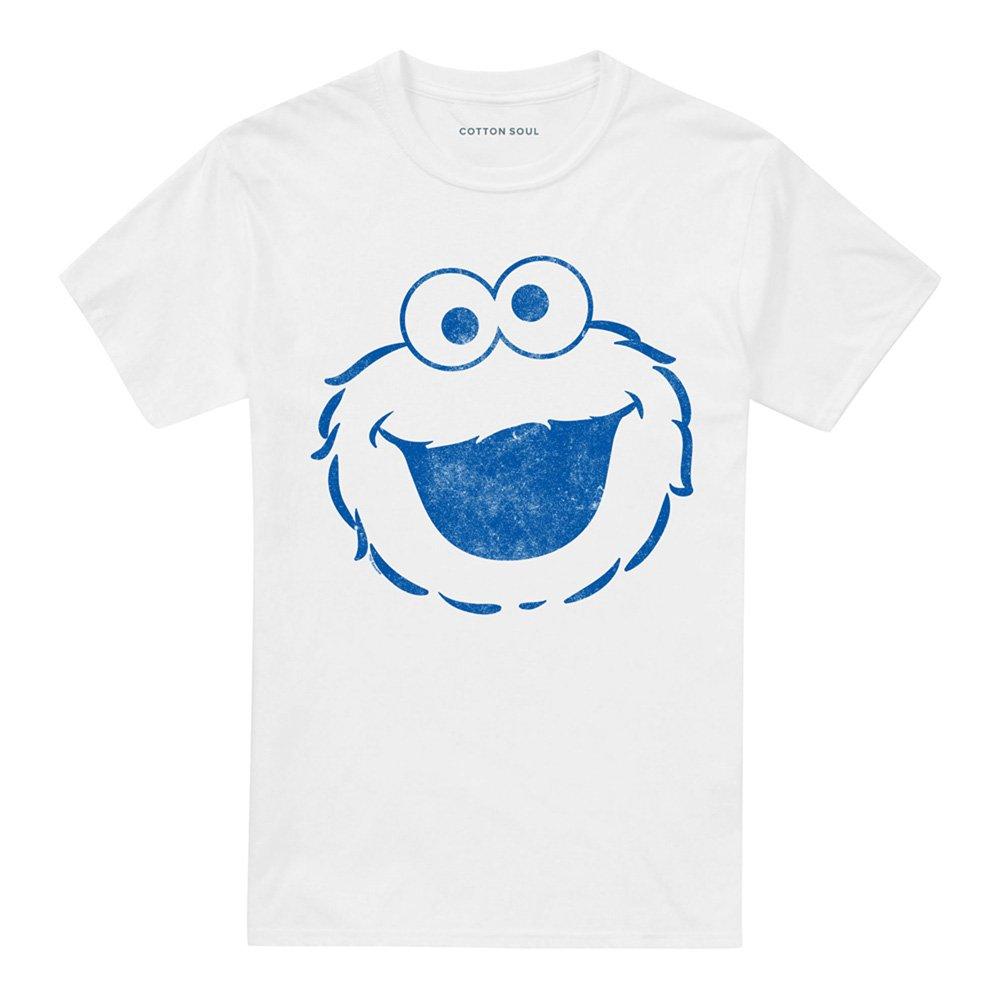 White - Sesame Street - Sesame Street Cookie Monster Mono T Shirt White - 4