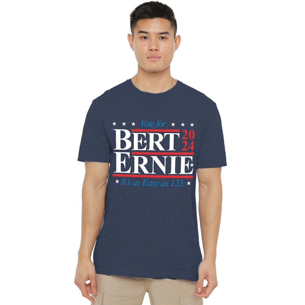 Navy - Sesame Street - Sesame Street Bert Ernie For President 123 Vote T- - 1