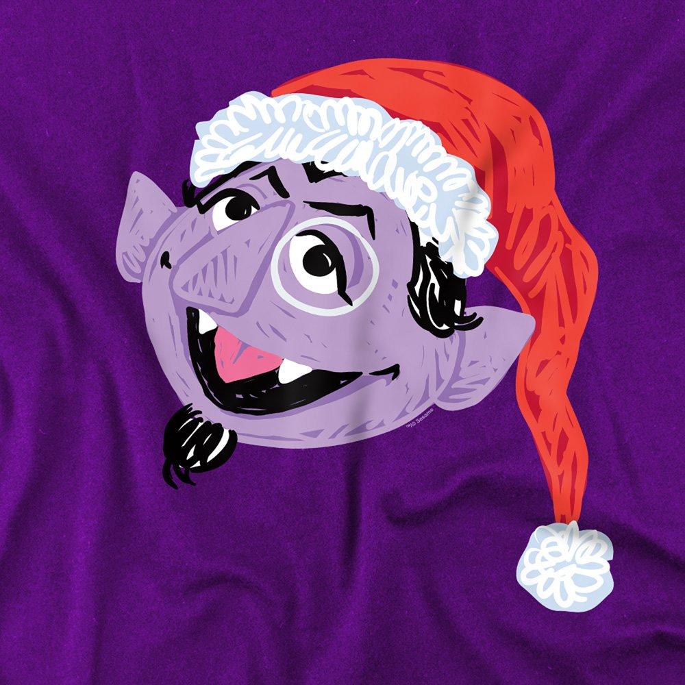 Purple - Sesame Street - Sesame Street Scribble Christmas Count Von Count T - 2