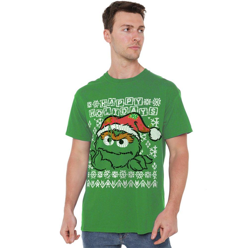 Green - Sesame Street - Sesame Street Oscar The Grouch Ugly Christmas T Sh - 1