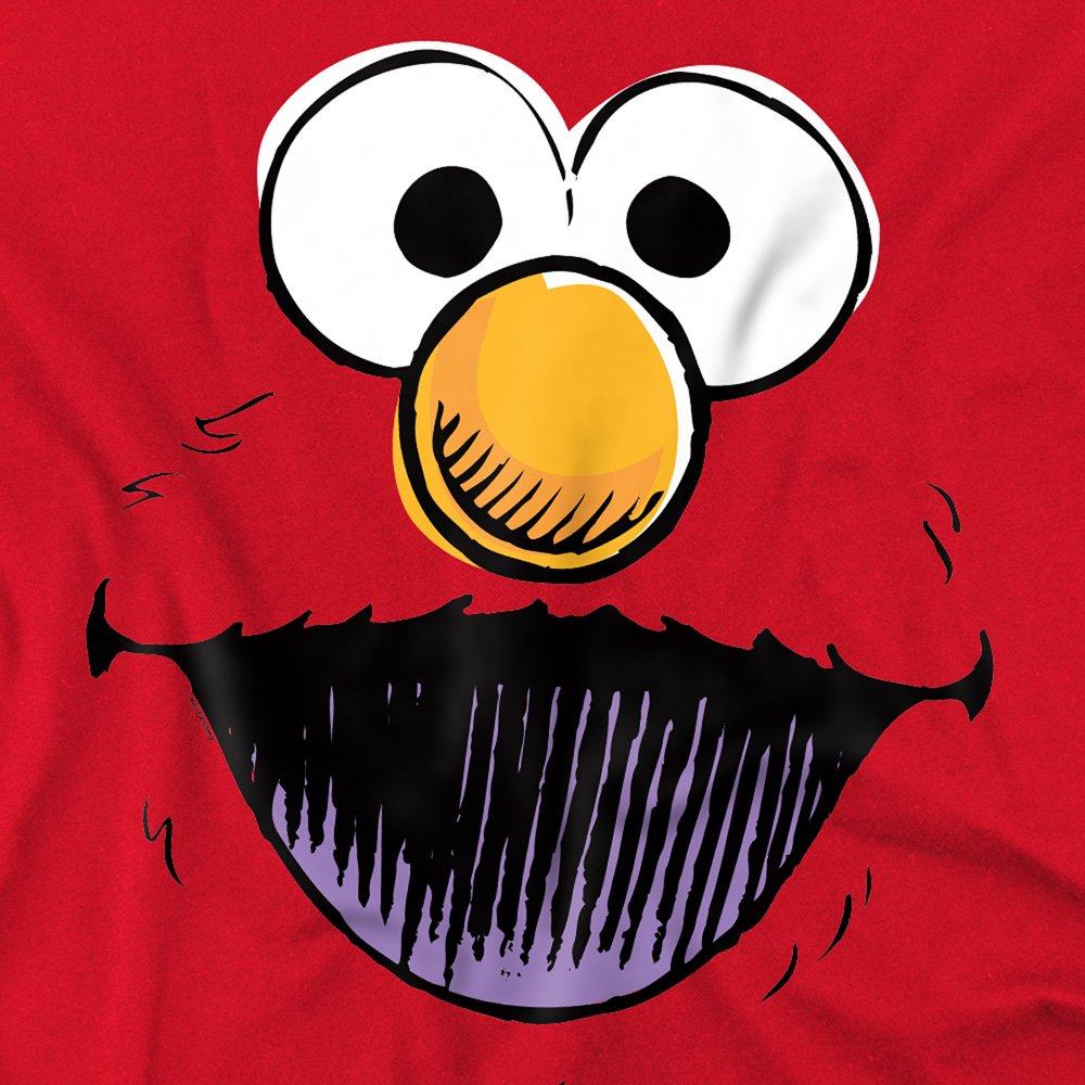 Red - Sesame Street - Sesame Street Elmo Retro Sketch Face T Shirt Red - 2